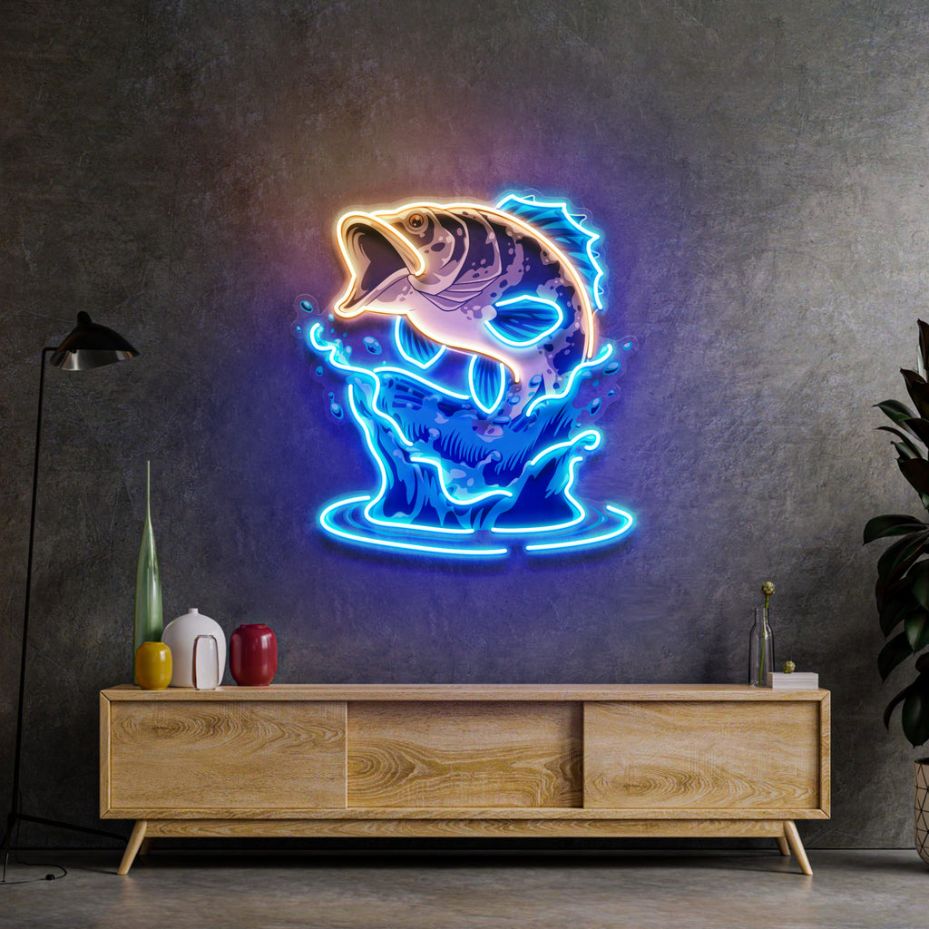 Fish Relax With Water LED Neon Sign Light Pop Art
