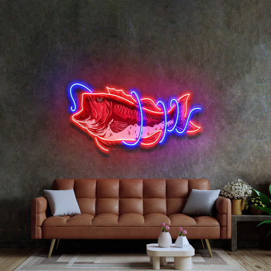 Fishing Line LED Neon Sign Light Pop Art