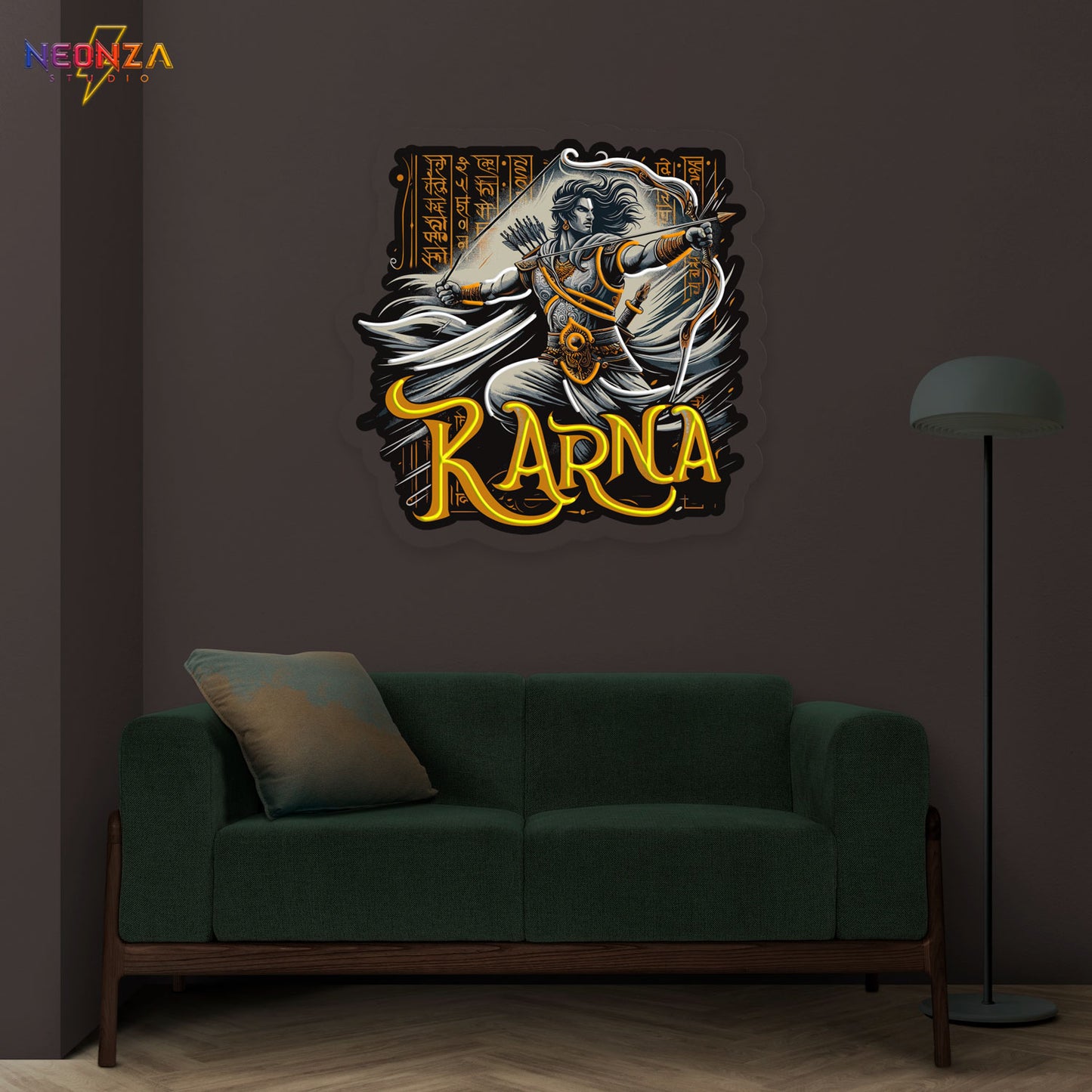 Lord Karna Mahābhārata Neon Sign Artwork
