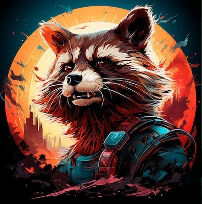 Rocket (Guardians Of the Galaxy) Led Neon Acrylic Artwork