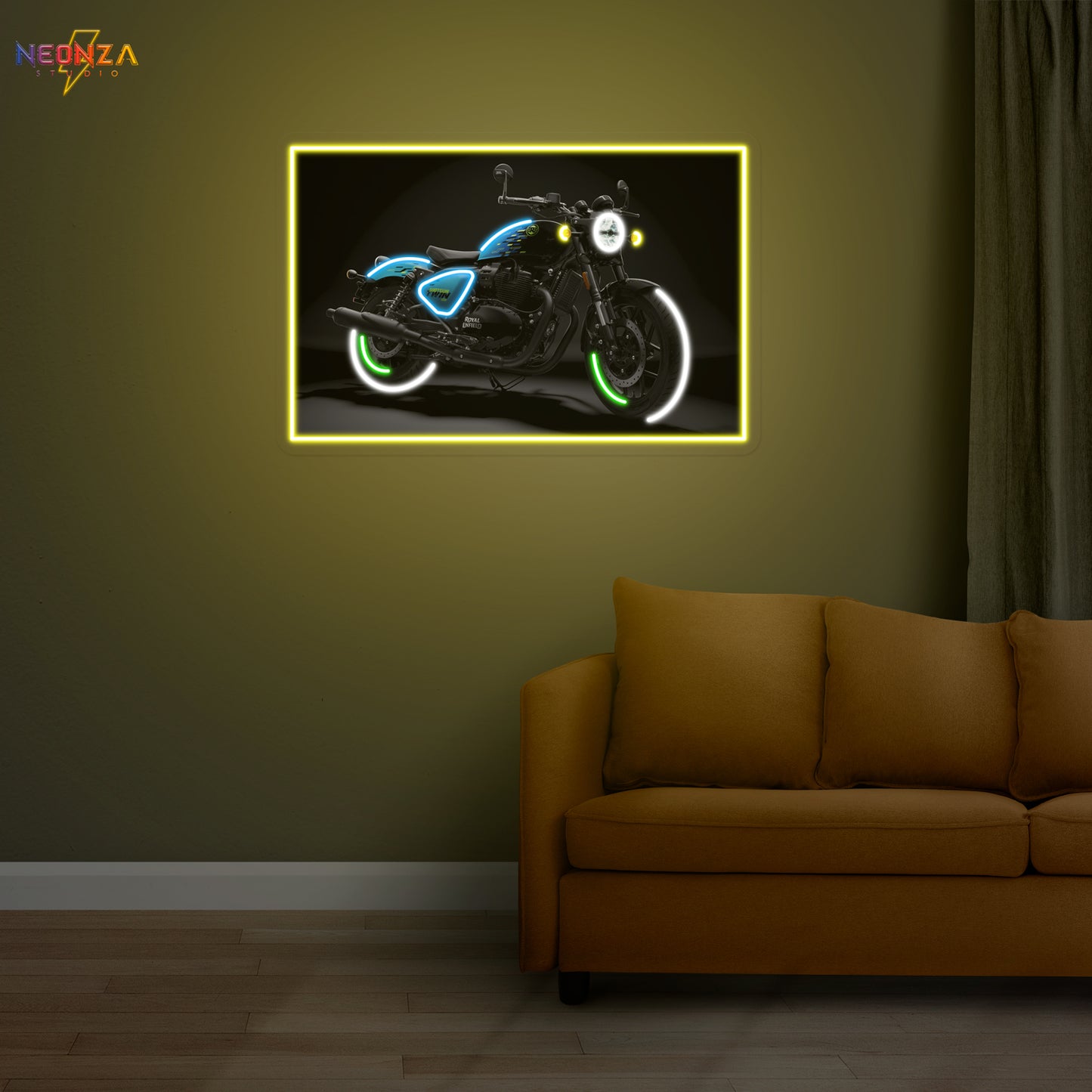 Royal Enfield Shotgun Neon Sign Artwork