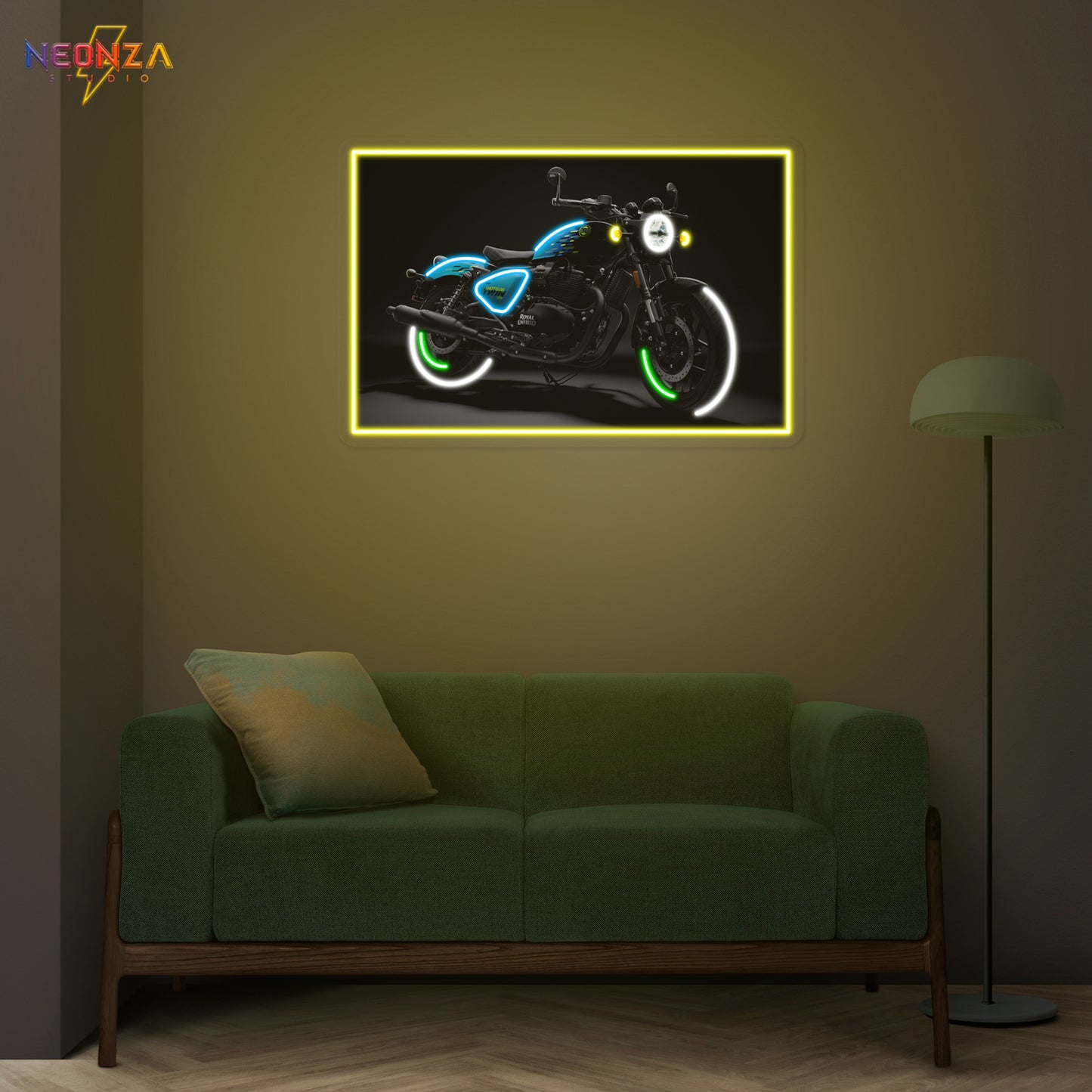 Royal Enfield Shotgun Neon Sign Artwork