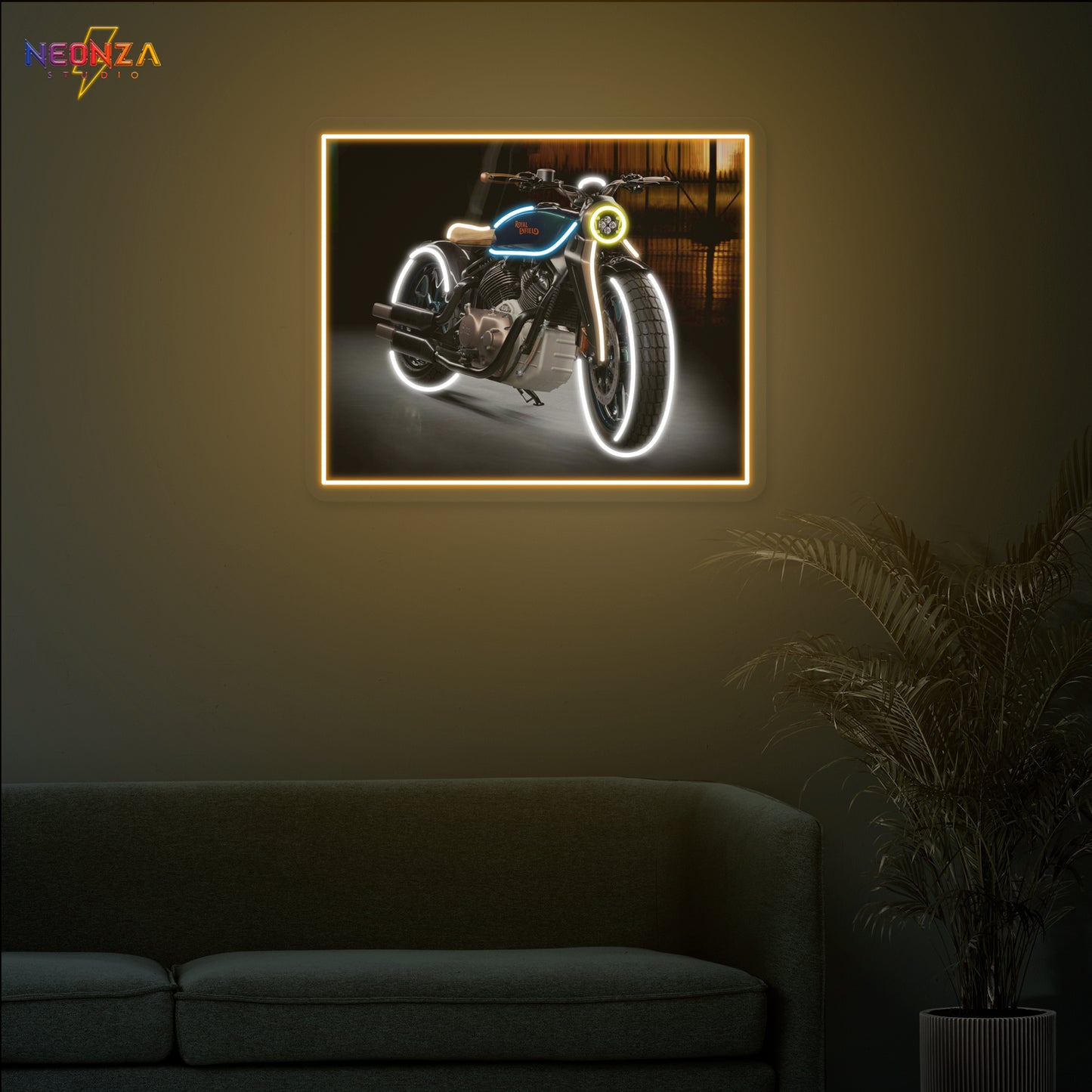 Royal Enfield Neon Sign Artwork