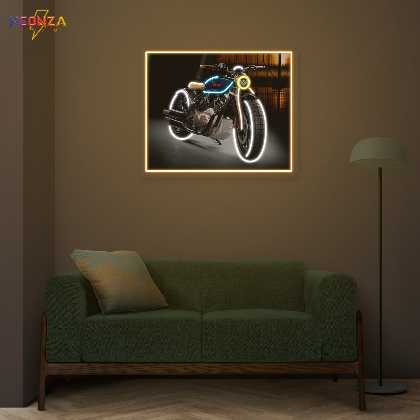 Royal Enfield Neon Sign Artwork