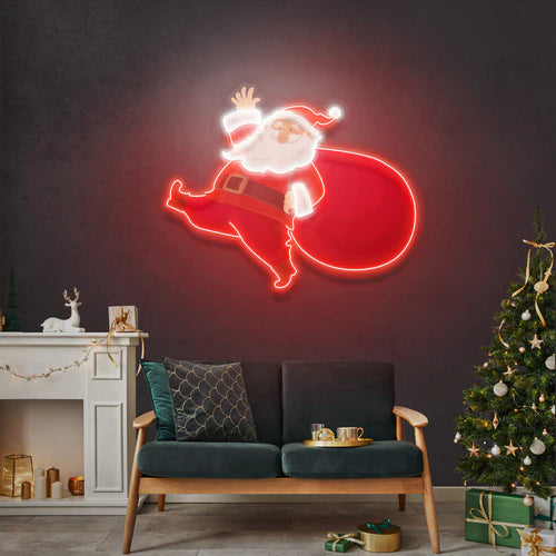 Santa is comin Art Work Led Neon Sign Light