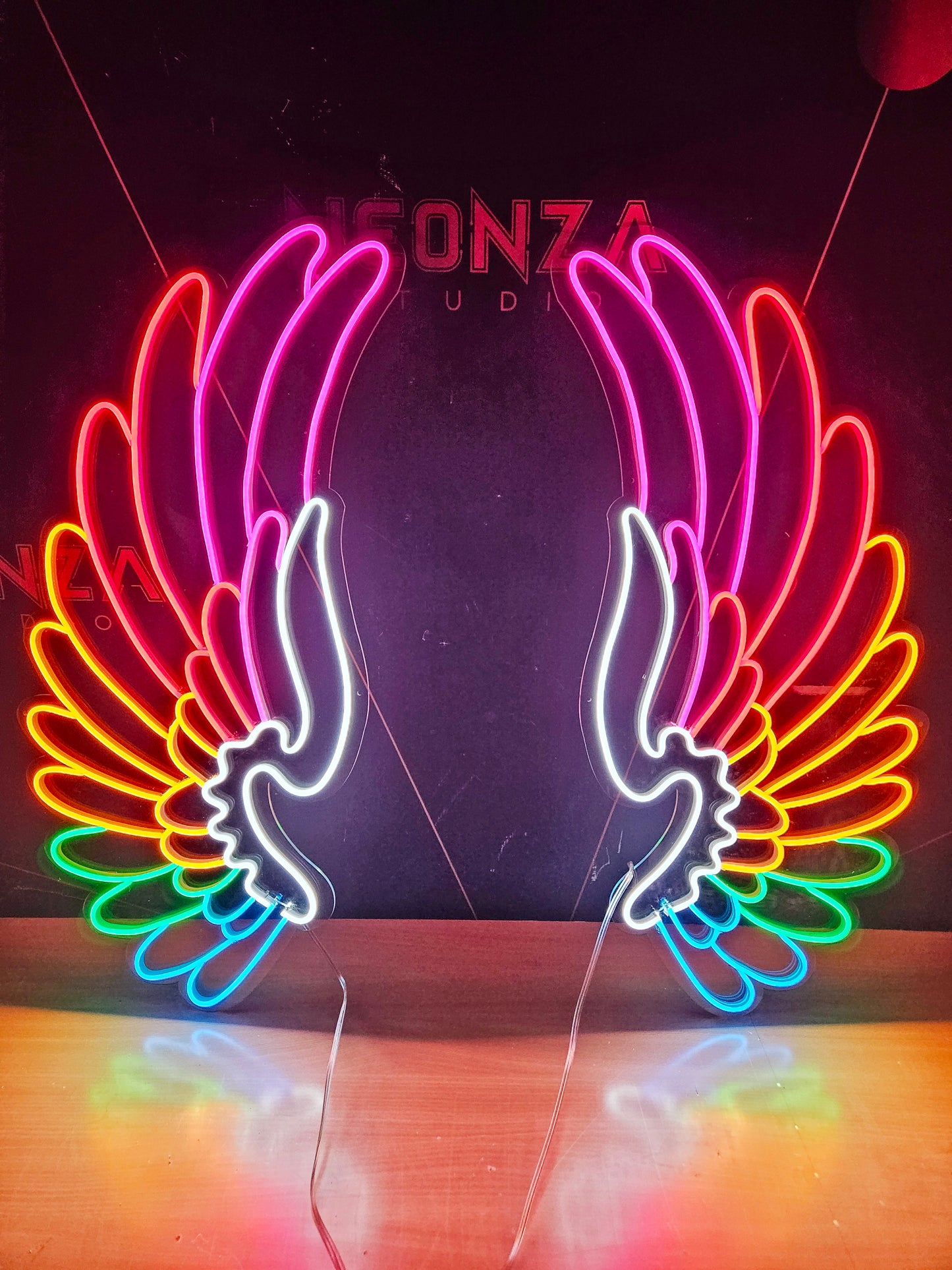 Colorful wings Neon Sign