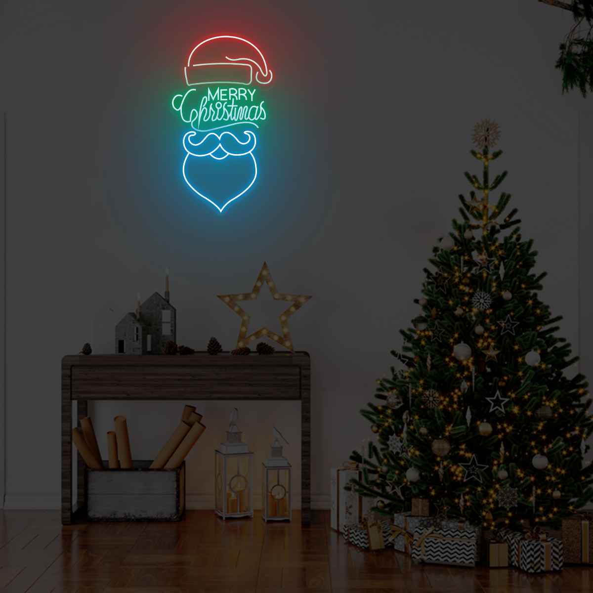 Merry Christmas Santa Neon Sign online - Neonzastudio