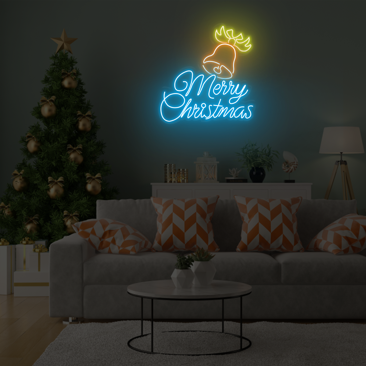 Buy Merry Christmas Bell Neon light - Neonzastudio