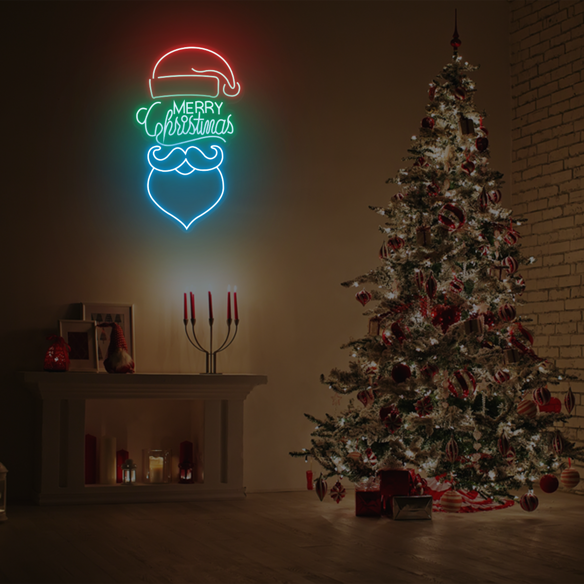 Merry Christmas Santa Neon Sign online - Neonzastudio