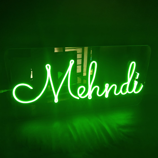 Mehndi Neon Sign - Neonzastudio