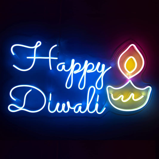 Neon Sign Lights "Happy Diwali" - Neonzastudio