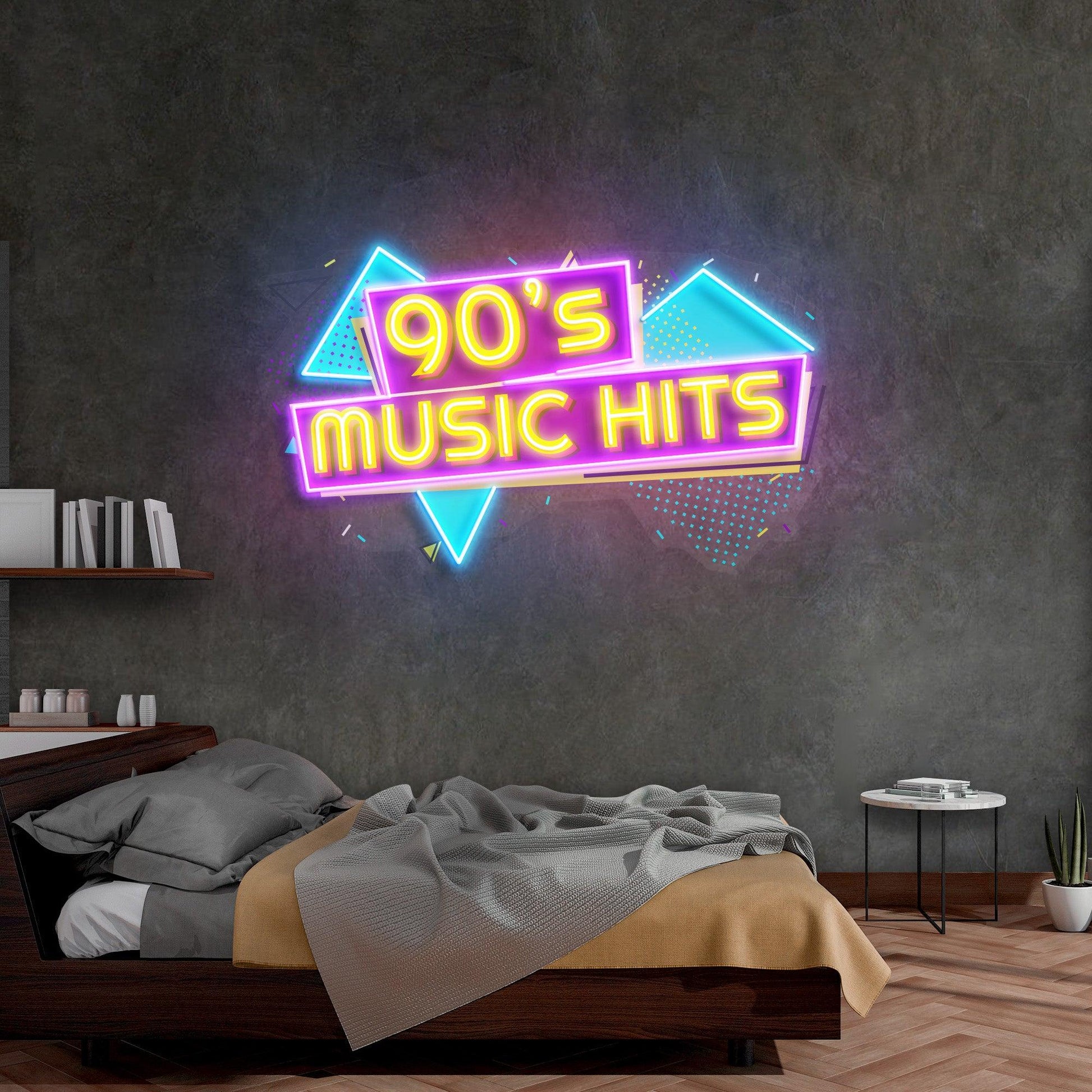 90s Music Hits Led Neon Acrylic Artwork - Neonzastudio