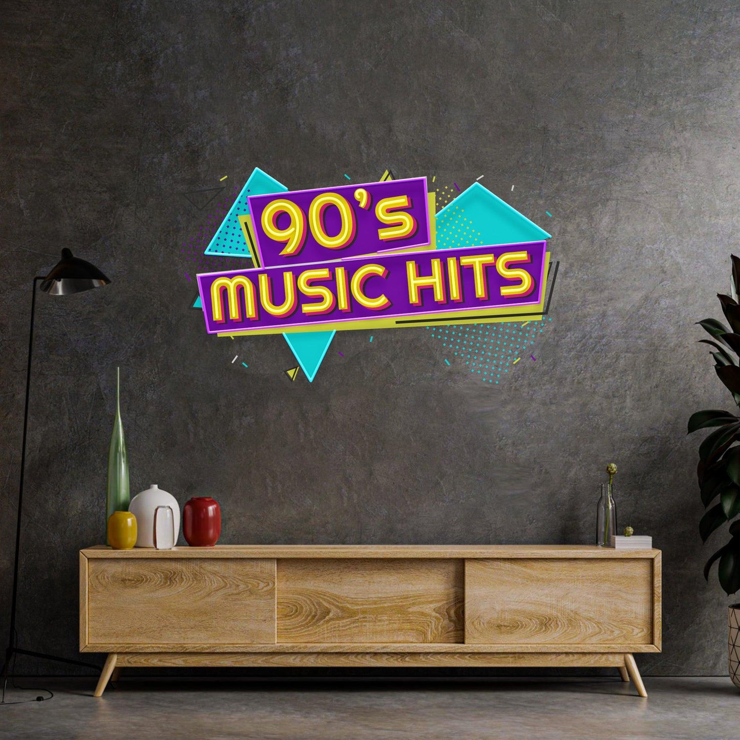 90s Music Hits Led Neon Acrylic Artwork - Neonzastudio