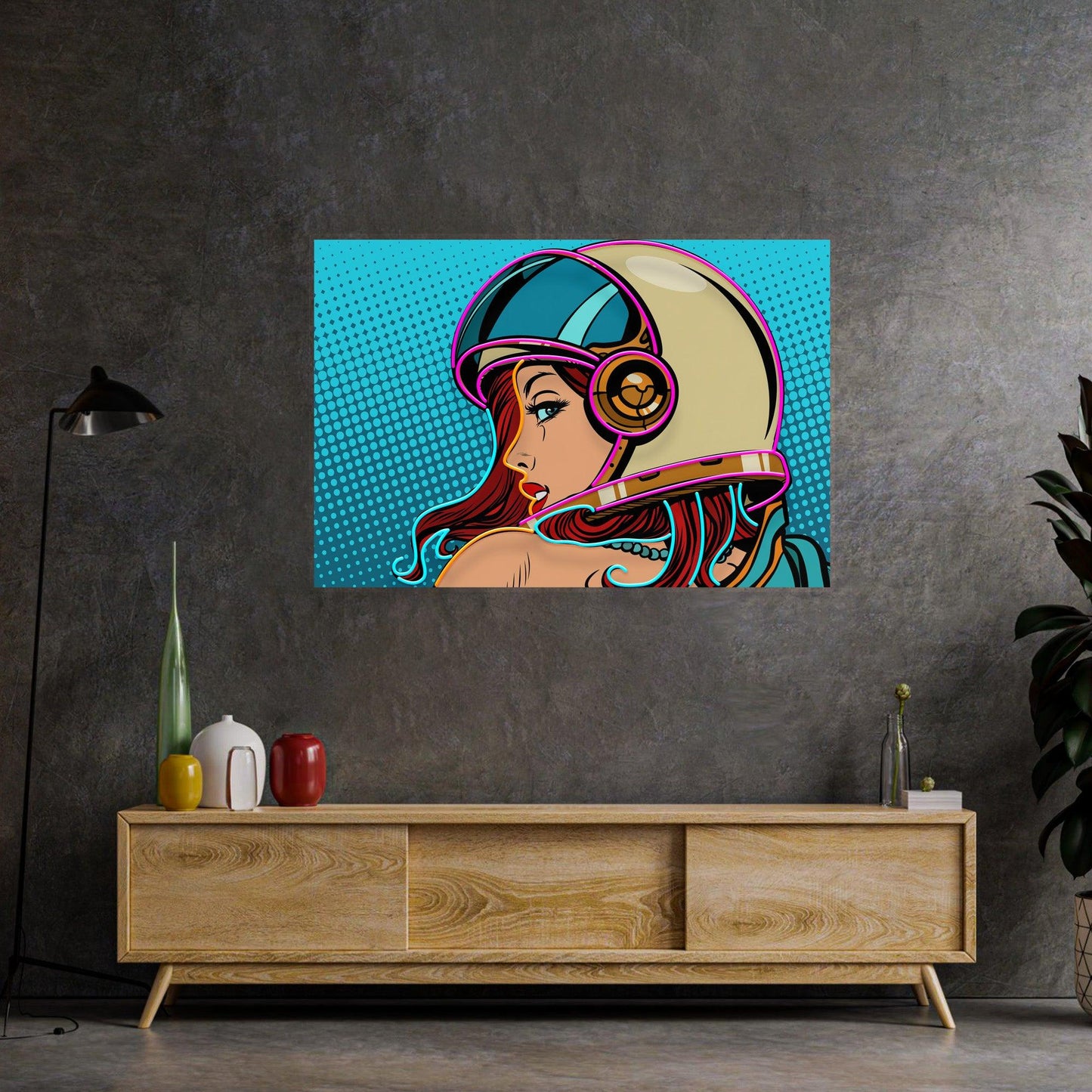 Astronaut Girl Led Neon Acrylic Artwork - Neonzastudio