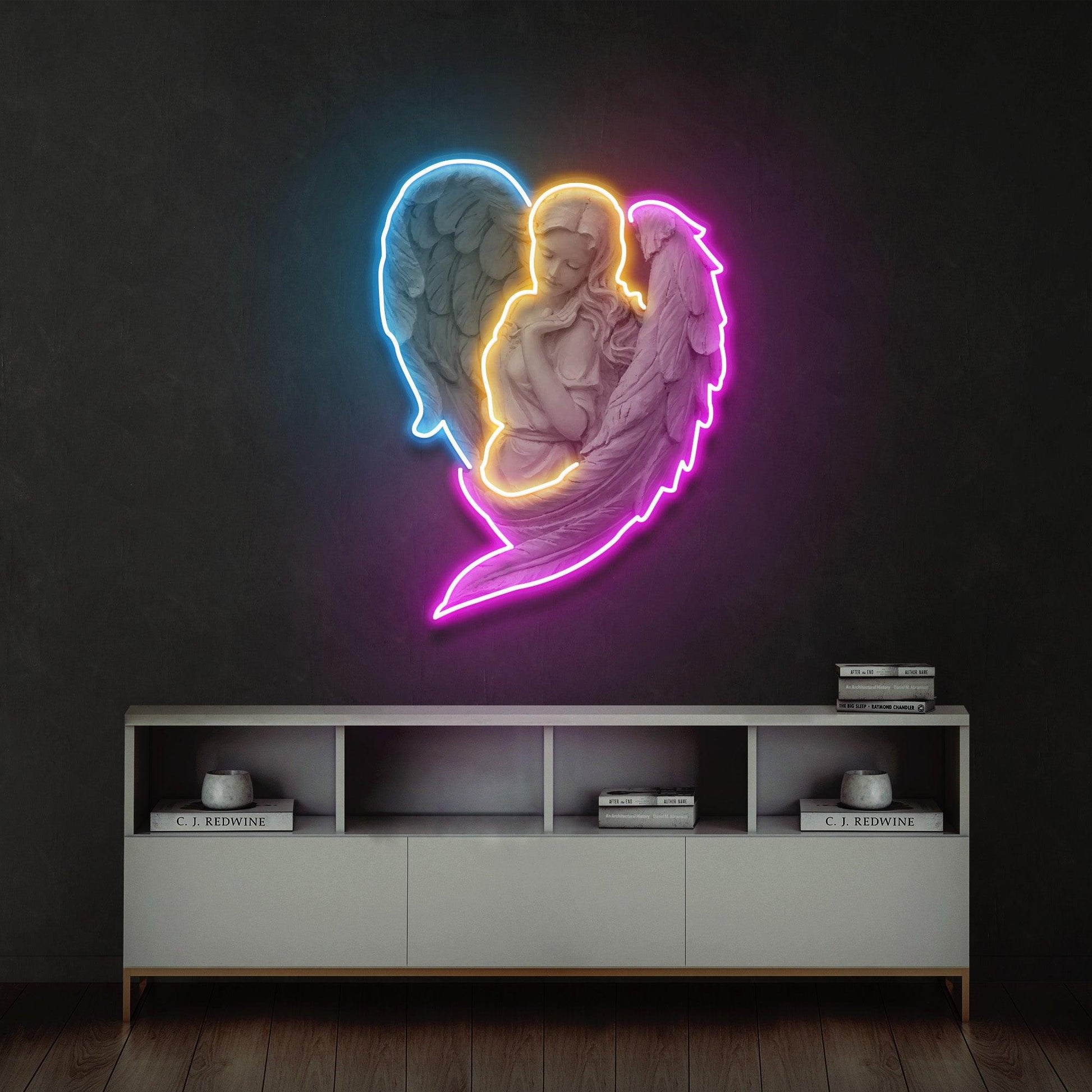 Angel Led Neon Acrylic Artwork - Neonzastudio