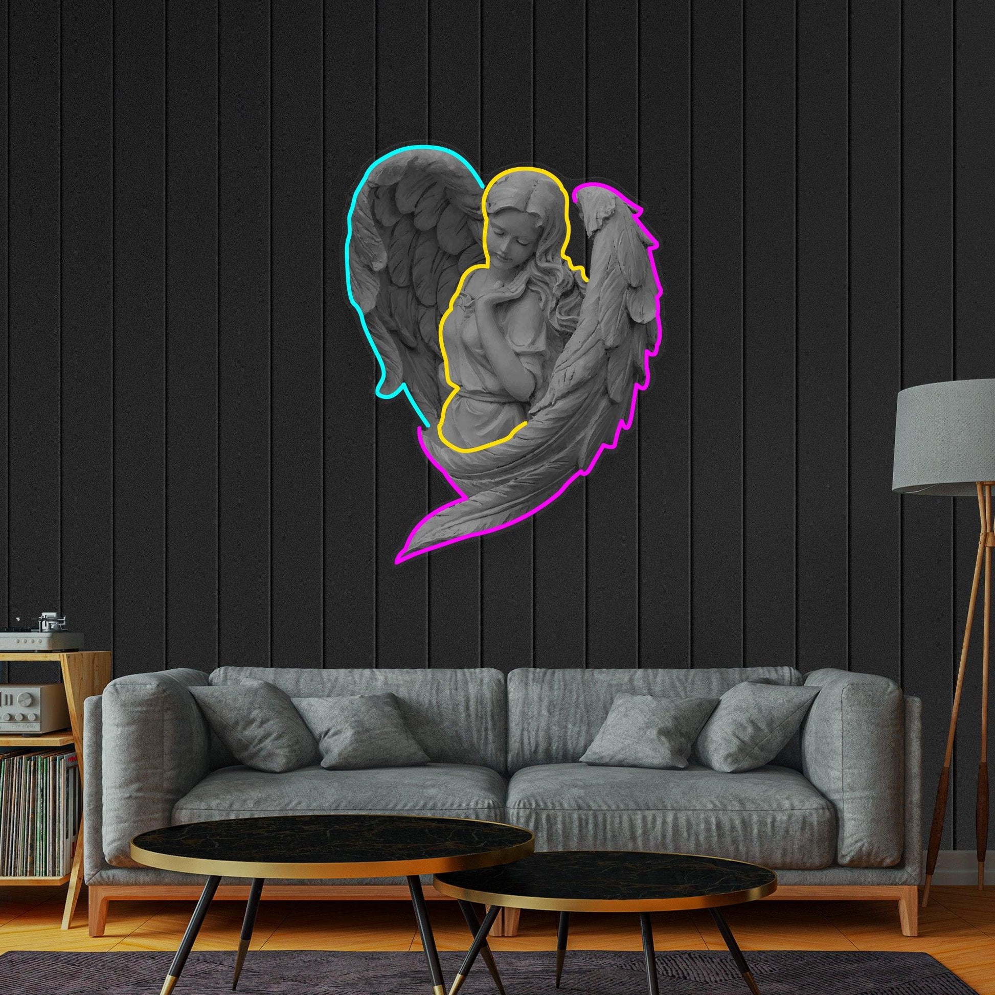 Angel Led Neon Acrylic Artwork - Neonzastudio