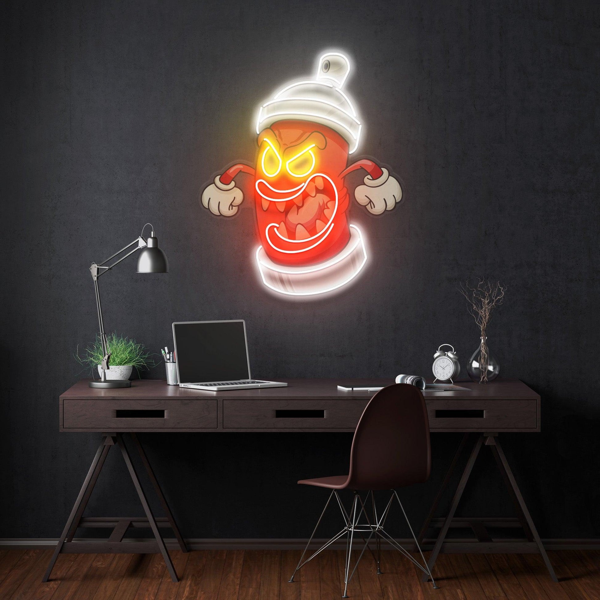 Angry Fire Hydrant Led Neon Acrylic Artwork - Neonzastudio