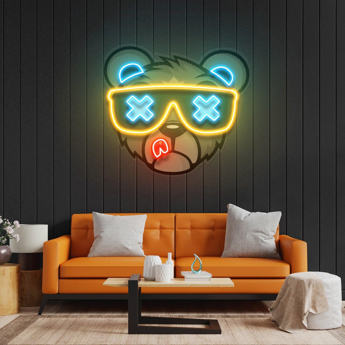 Bear Led Neon Acrylic Artwork - Neonzastudio