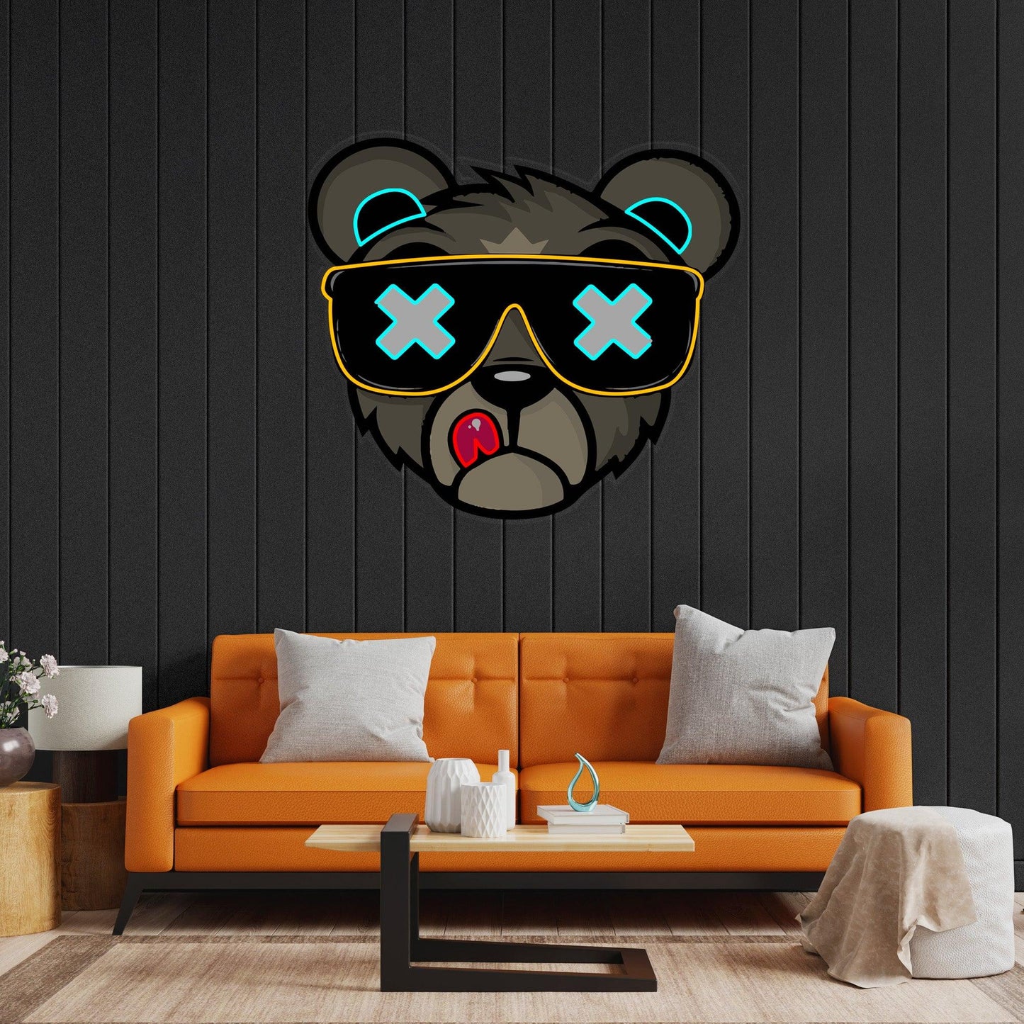 Bear Led Neon Acrylic Artwork - Neonzastudio