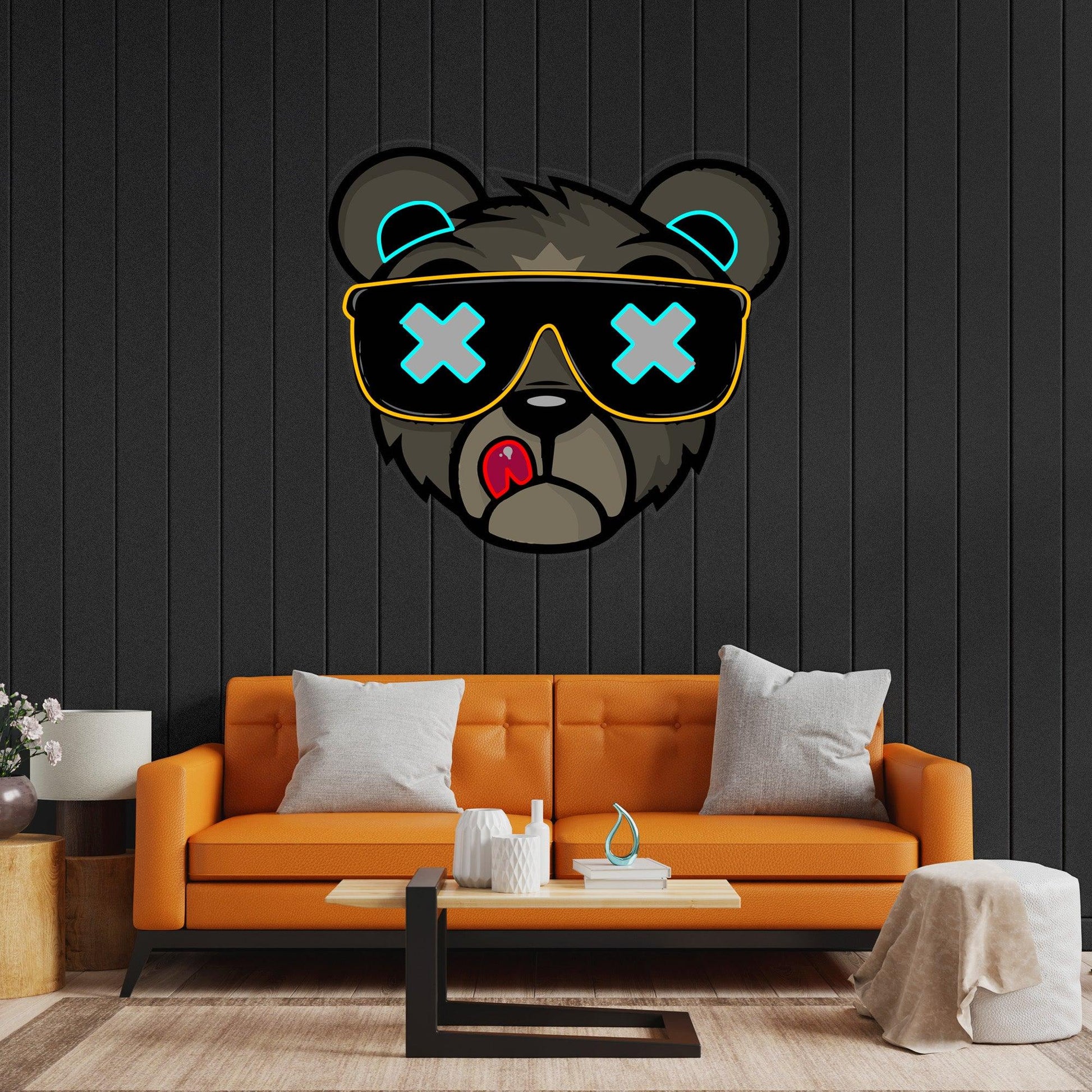 Bear Led Neon Acrylic Artwork - Neonzastudio