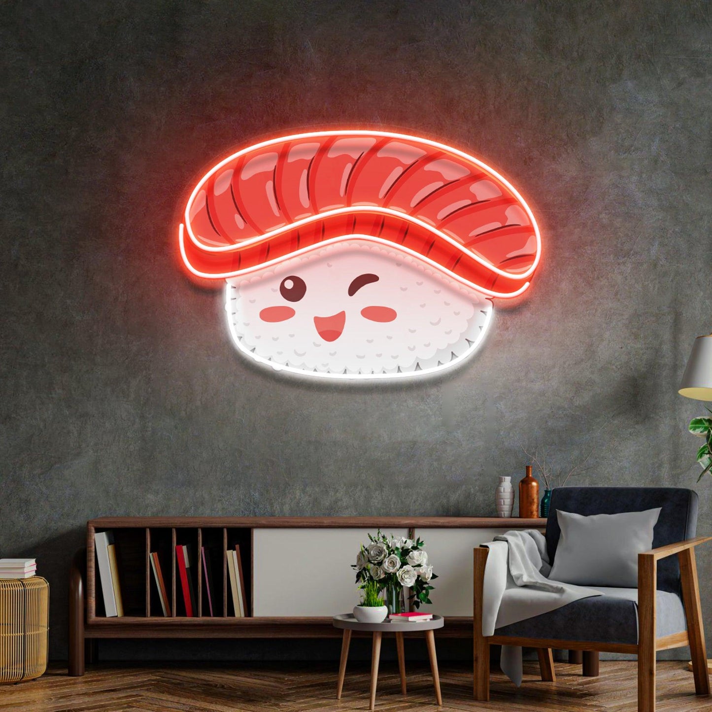 Beef Sushi Led Neon Acrylic Artwork - Neonzastudio