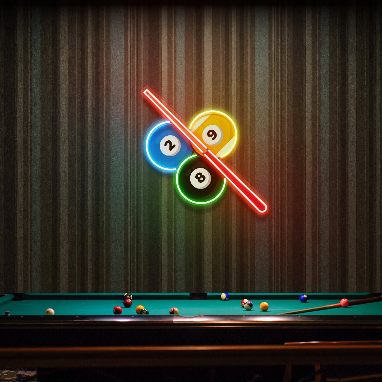 Best Billiards Room Ideas Artwork Led Neon Sign Light