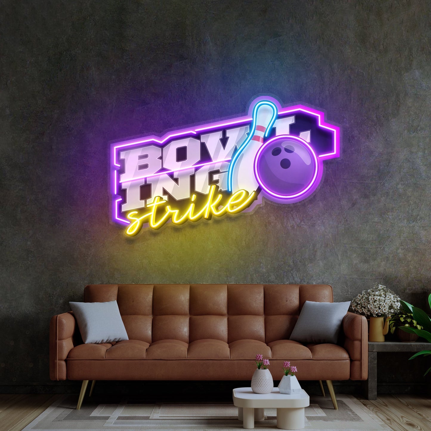Bowling Strike LED Neon Sign Light Pop Art - Neonzastudio