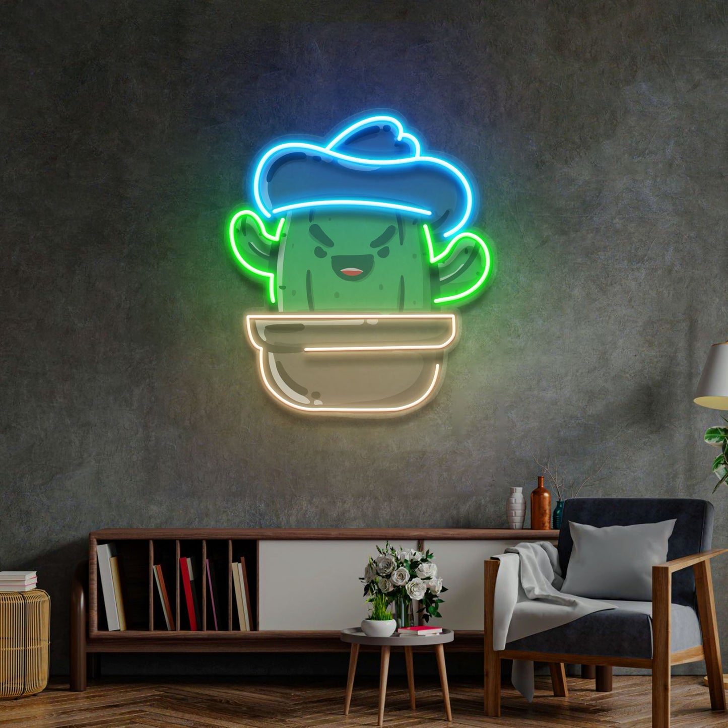 Cactus LED Neon Sign Light Pop Art - Neonzastudio