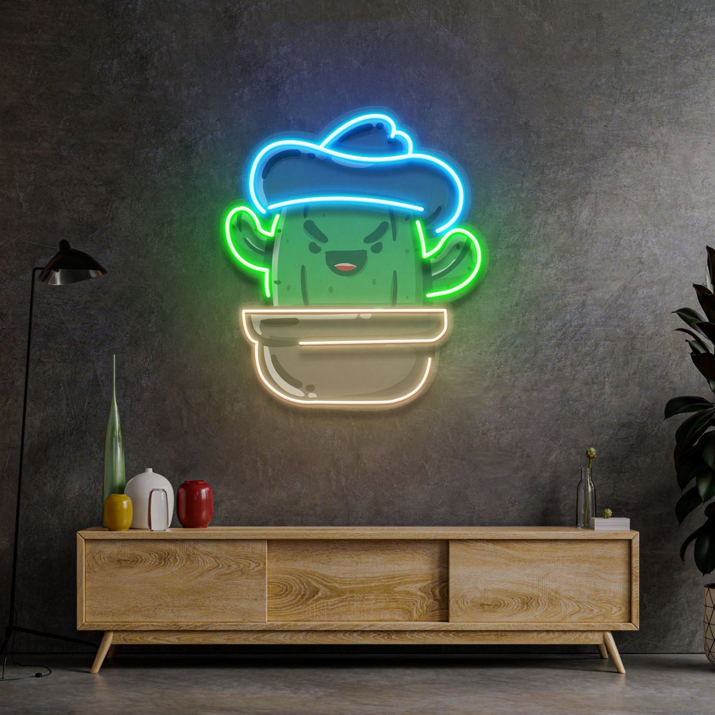 Cactus LED Neon Sign Light Pop Art - Neonzastudio