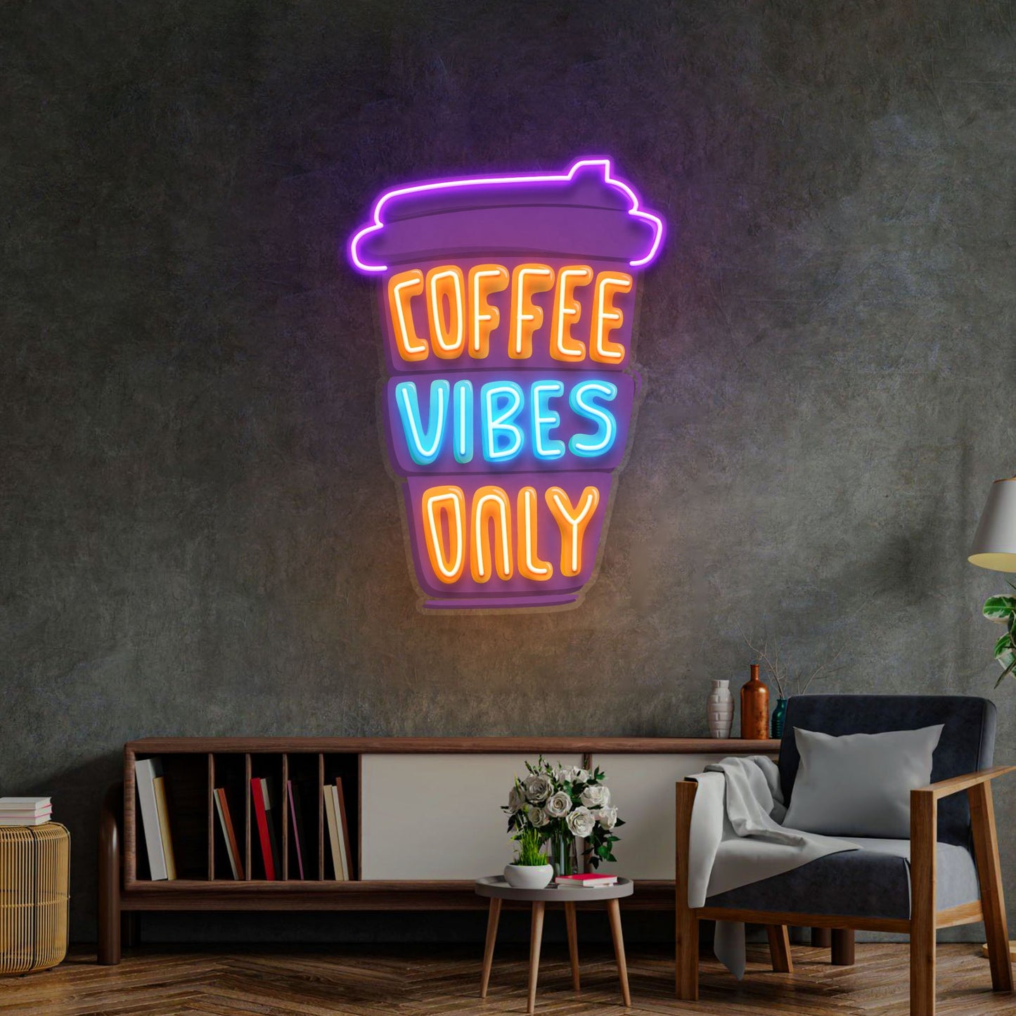 Coffee Vibes Only LED Neon Sign Light Pop Art - Neonzastudio