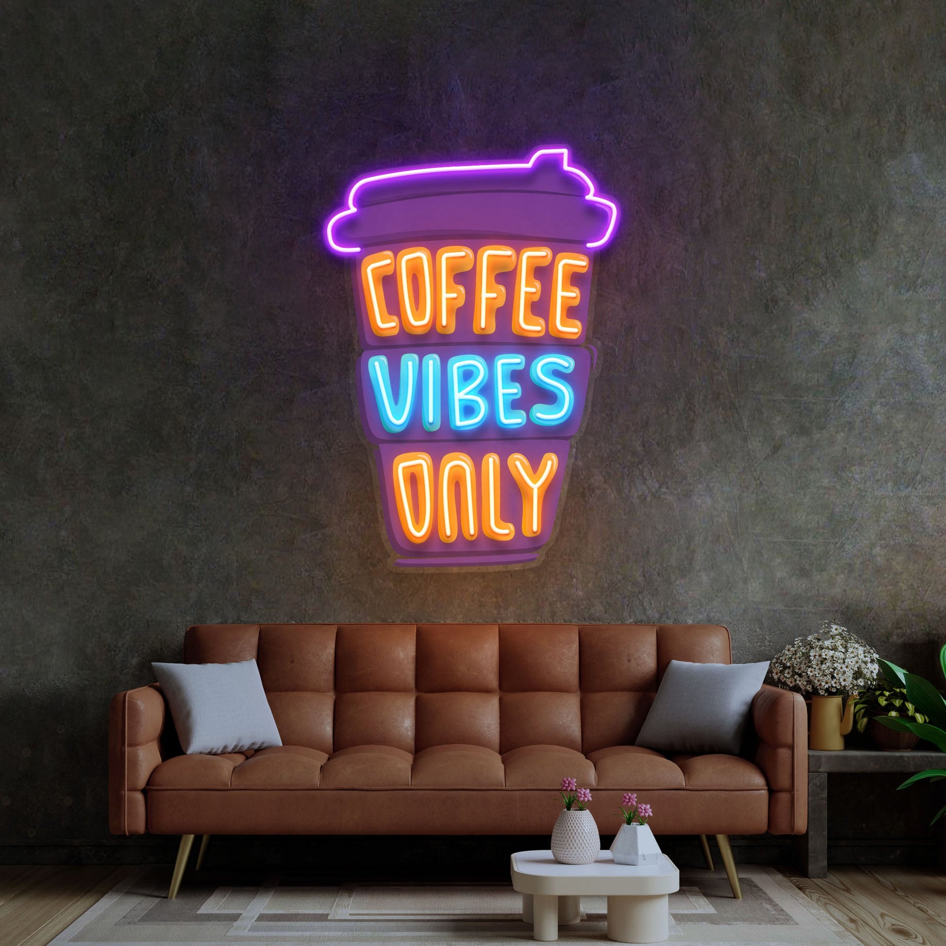 Coffee Vibes Only LED Neon Sign Light Pop Art - Neonzastudio