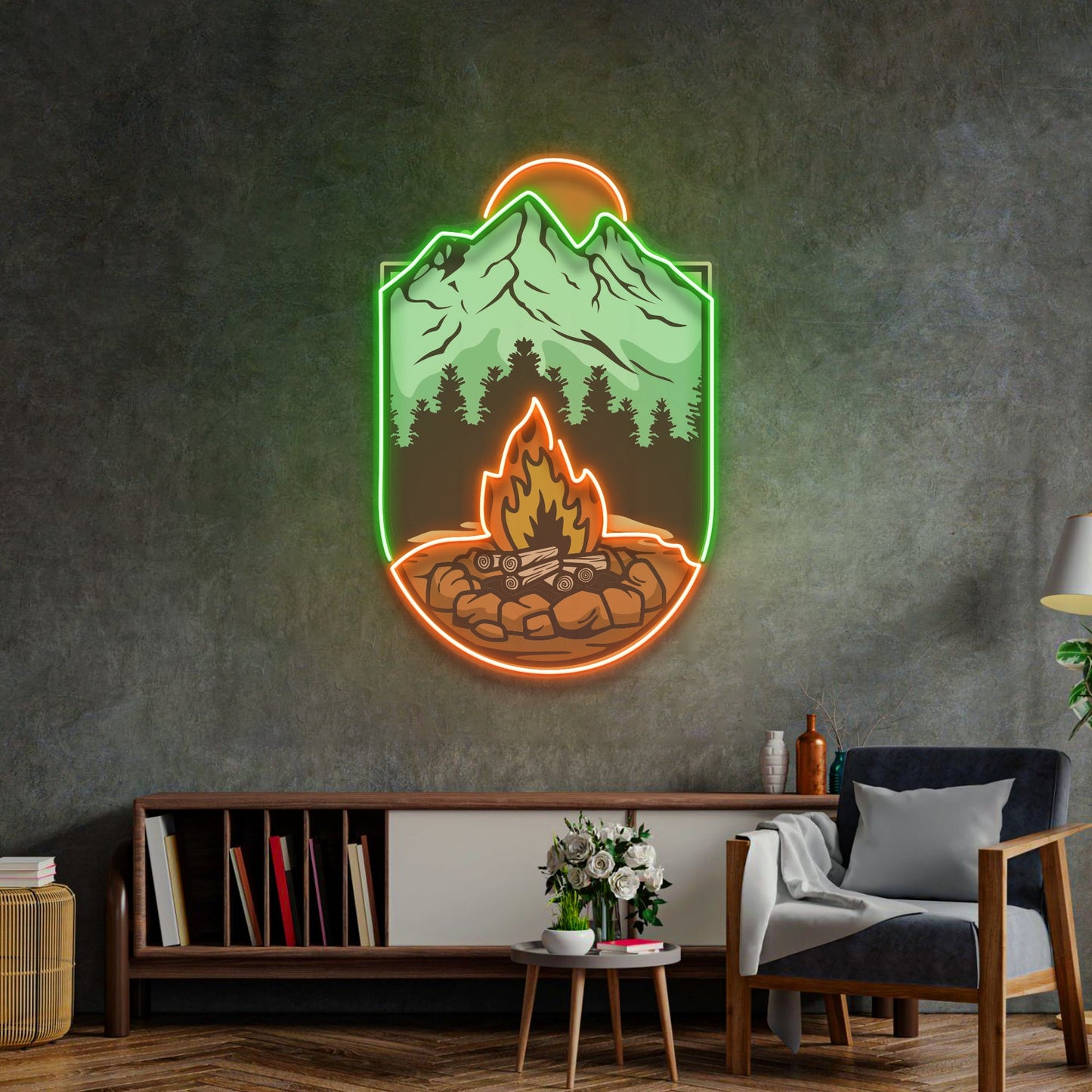 Campfire LED Neon Sign Light Pop Art - Neonzastudio