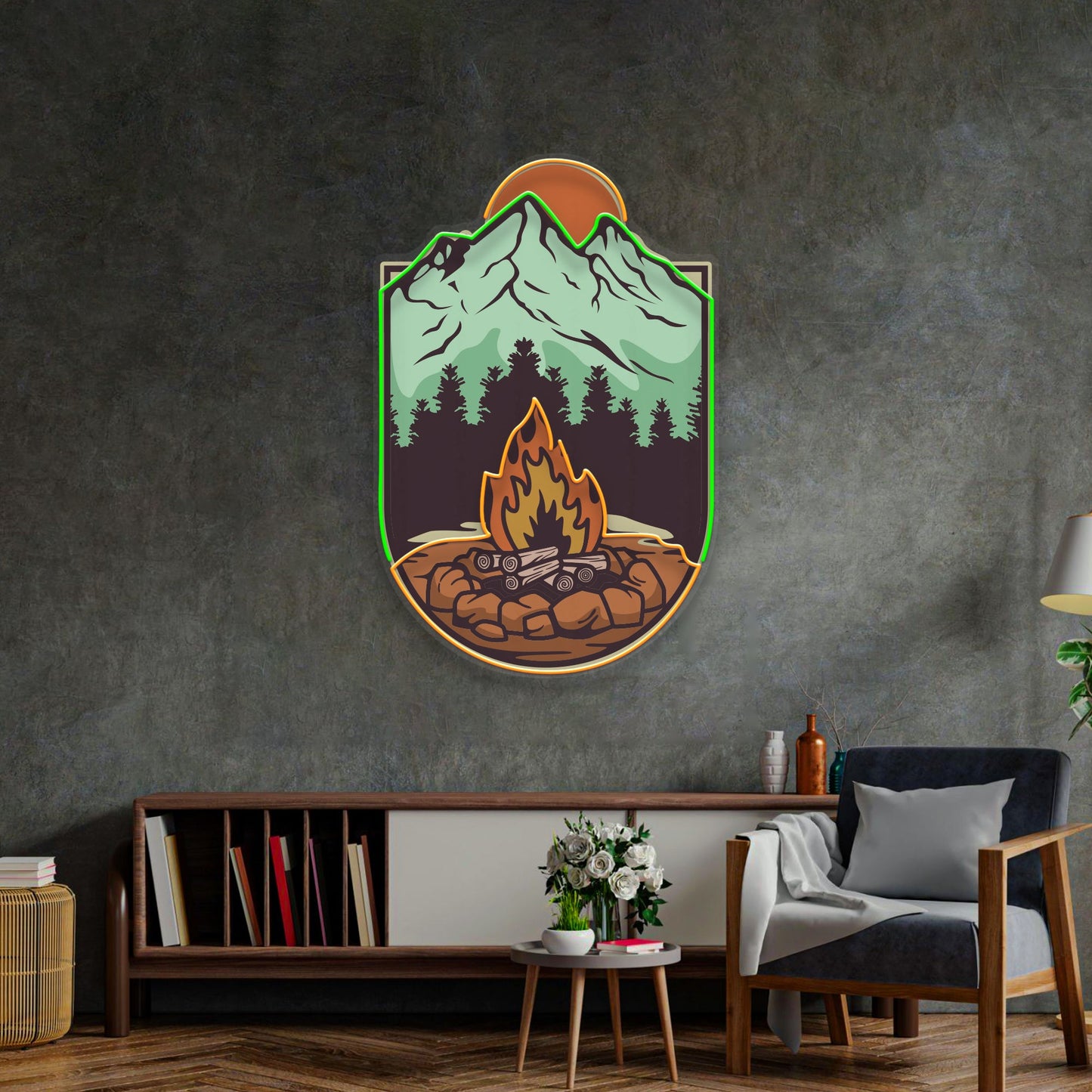Campfire LED Neon Sign Light Pop Art - Neonzastudio