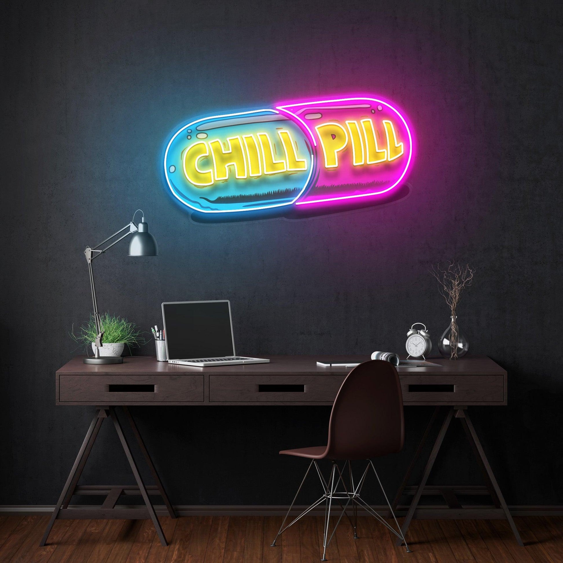 Chill Pill Led Neon Acrylic Artwork - Neonzastudio