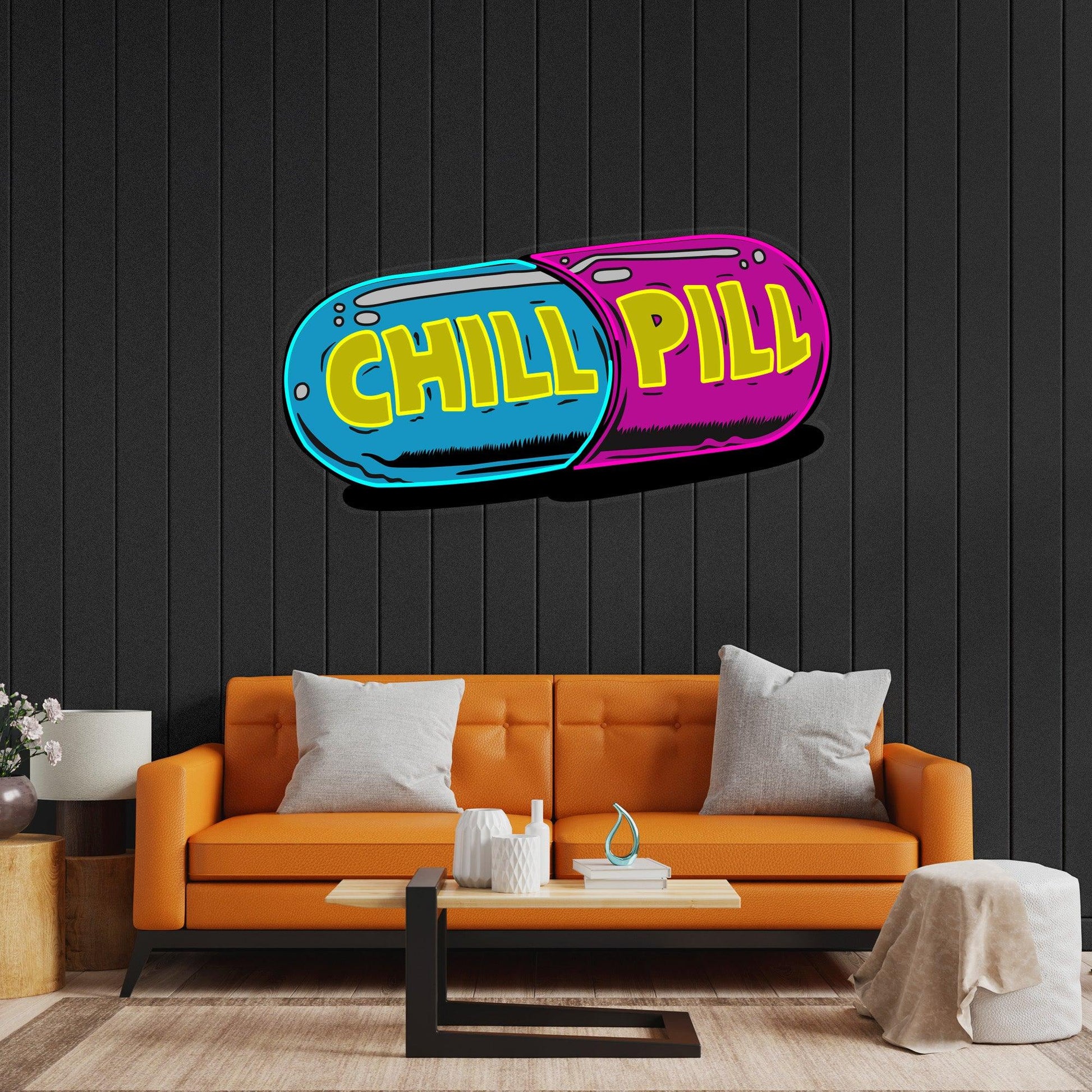 Chill Pill Led Neon Acrylic Artwork - Neonzastudio