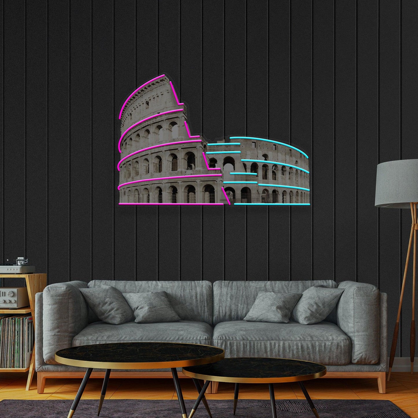 Colosseum Led Neon Acrylic Artwork - Neonzastudio