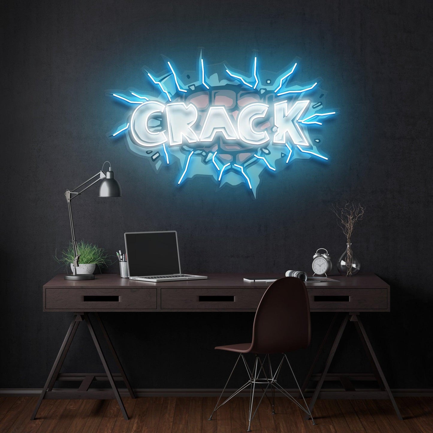 Crack Led Neon Acrylic Artwork - Neonzastudio