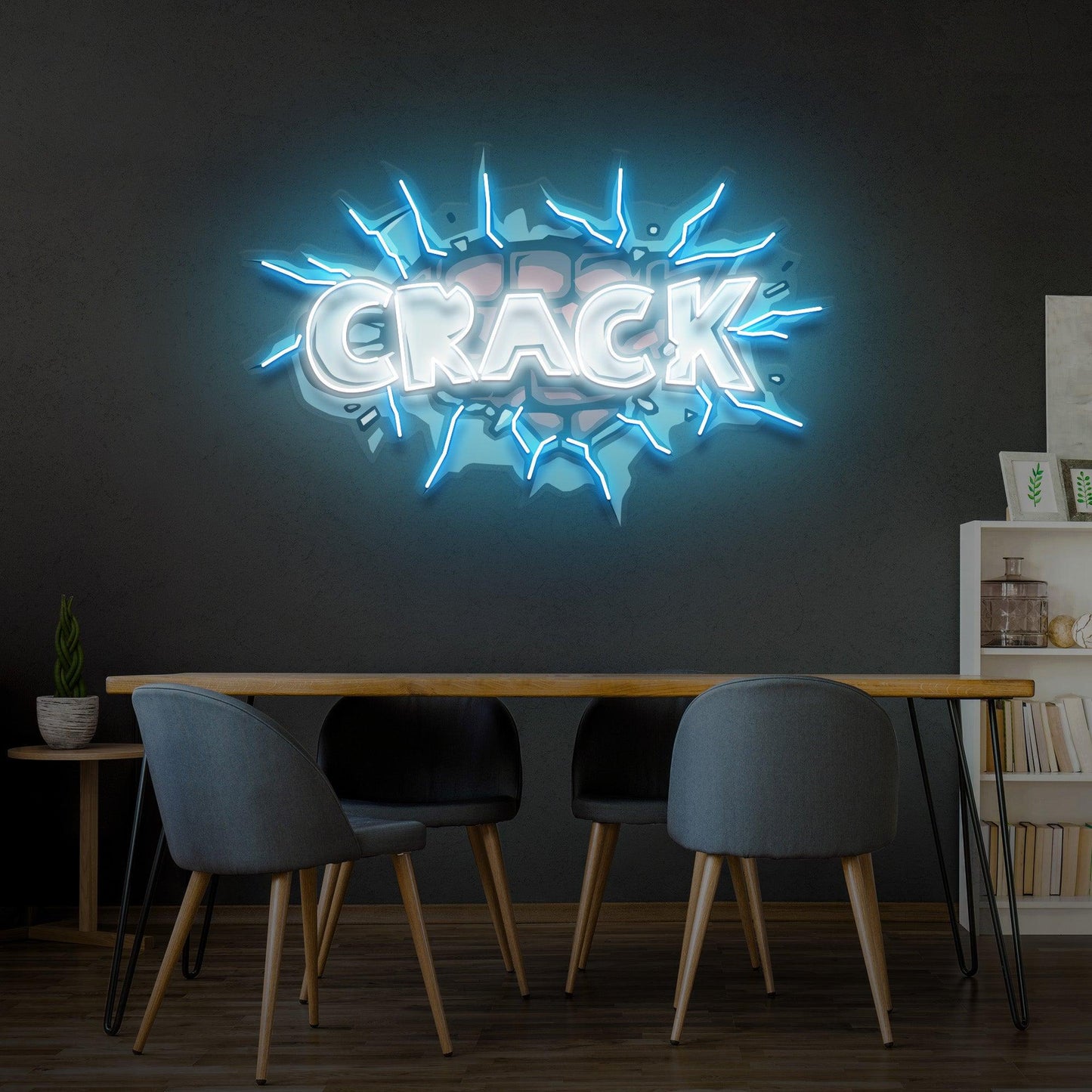 Crack Led Neon Acrylic Artwork - Neonzastudio
