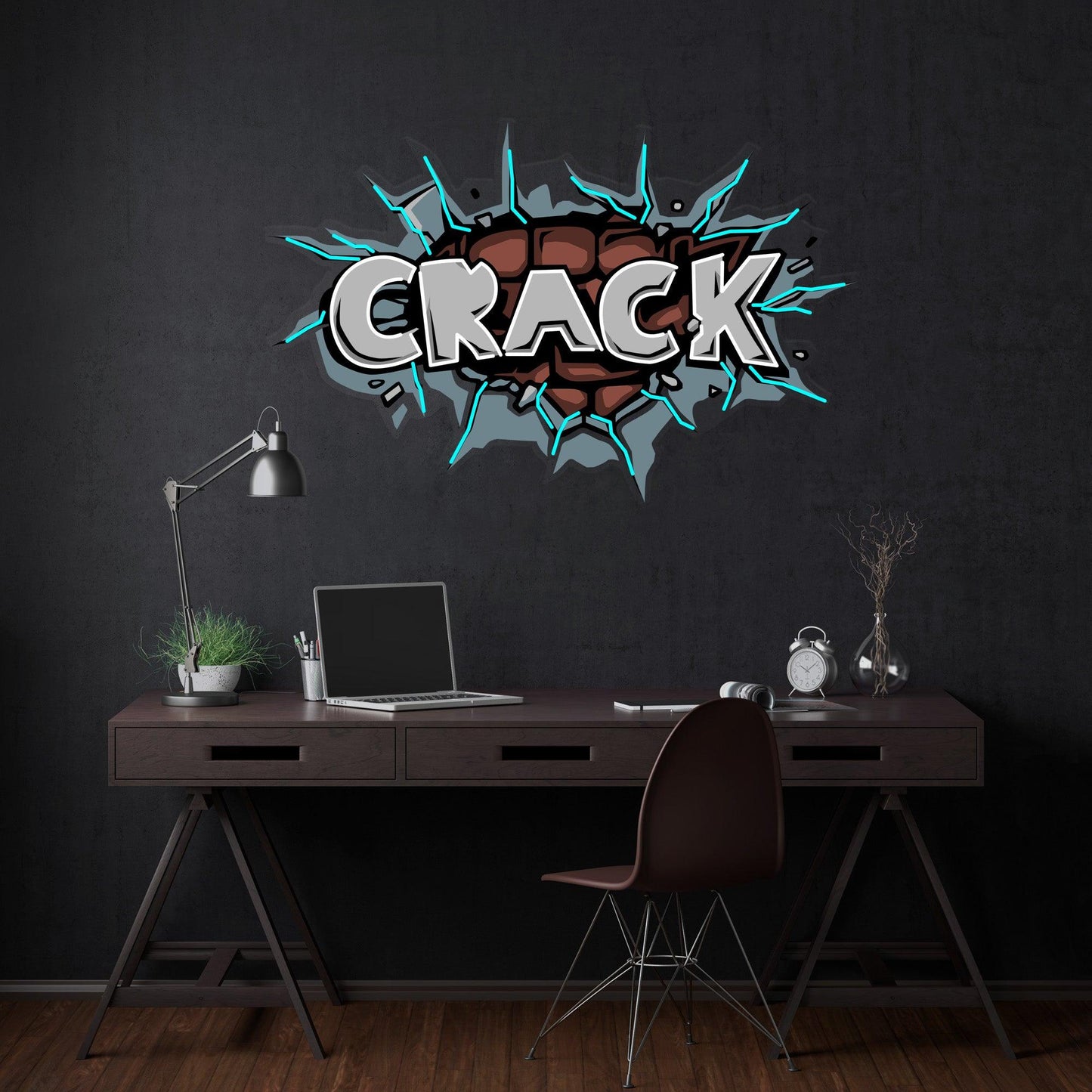 Crack Led Neon Acrylic Artwork - Neonzastudio