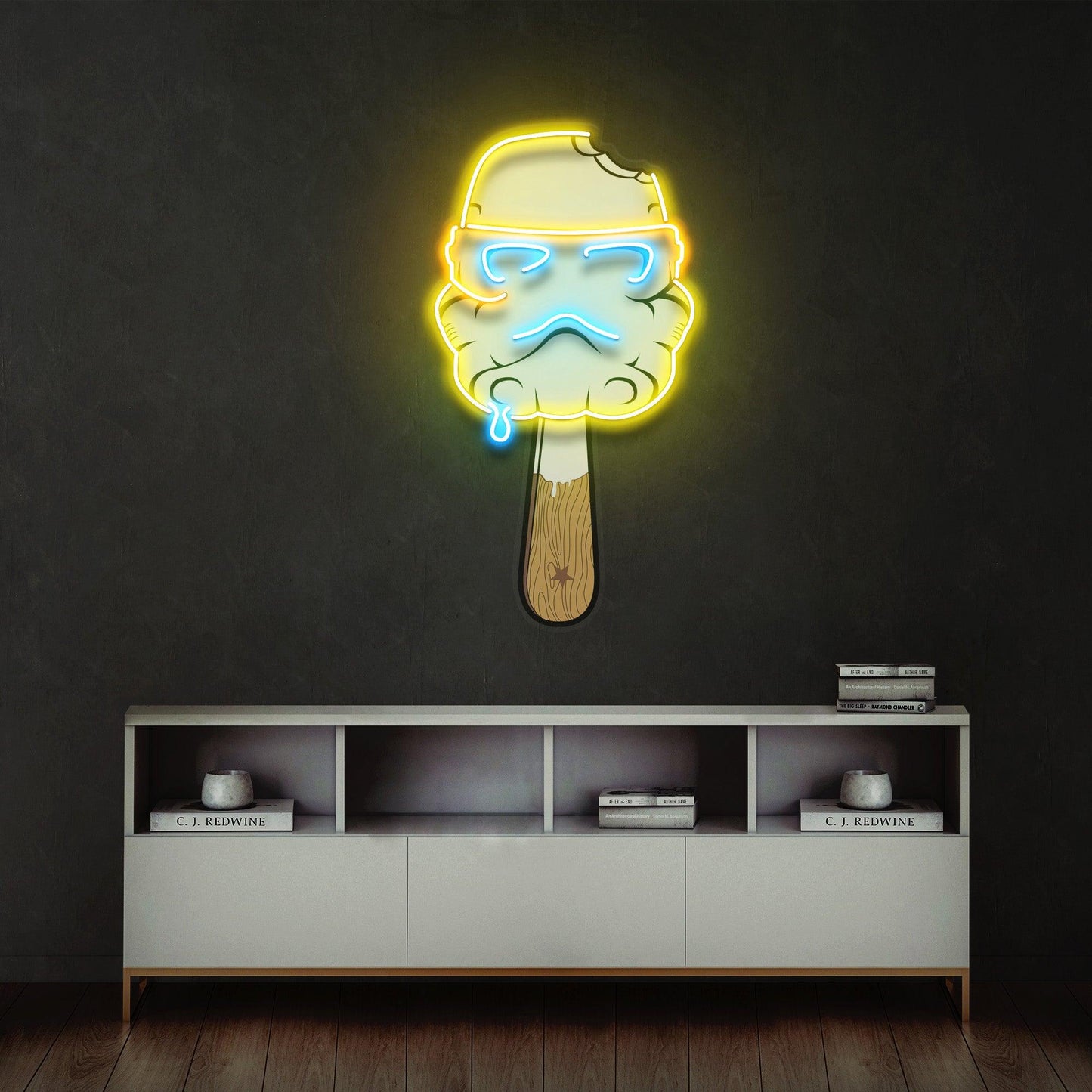 Cream Led Neon Acrylic Artwork - Neonzastudio