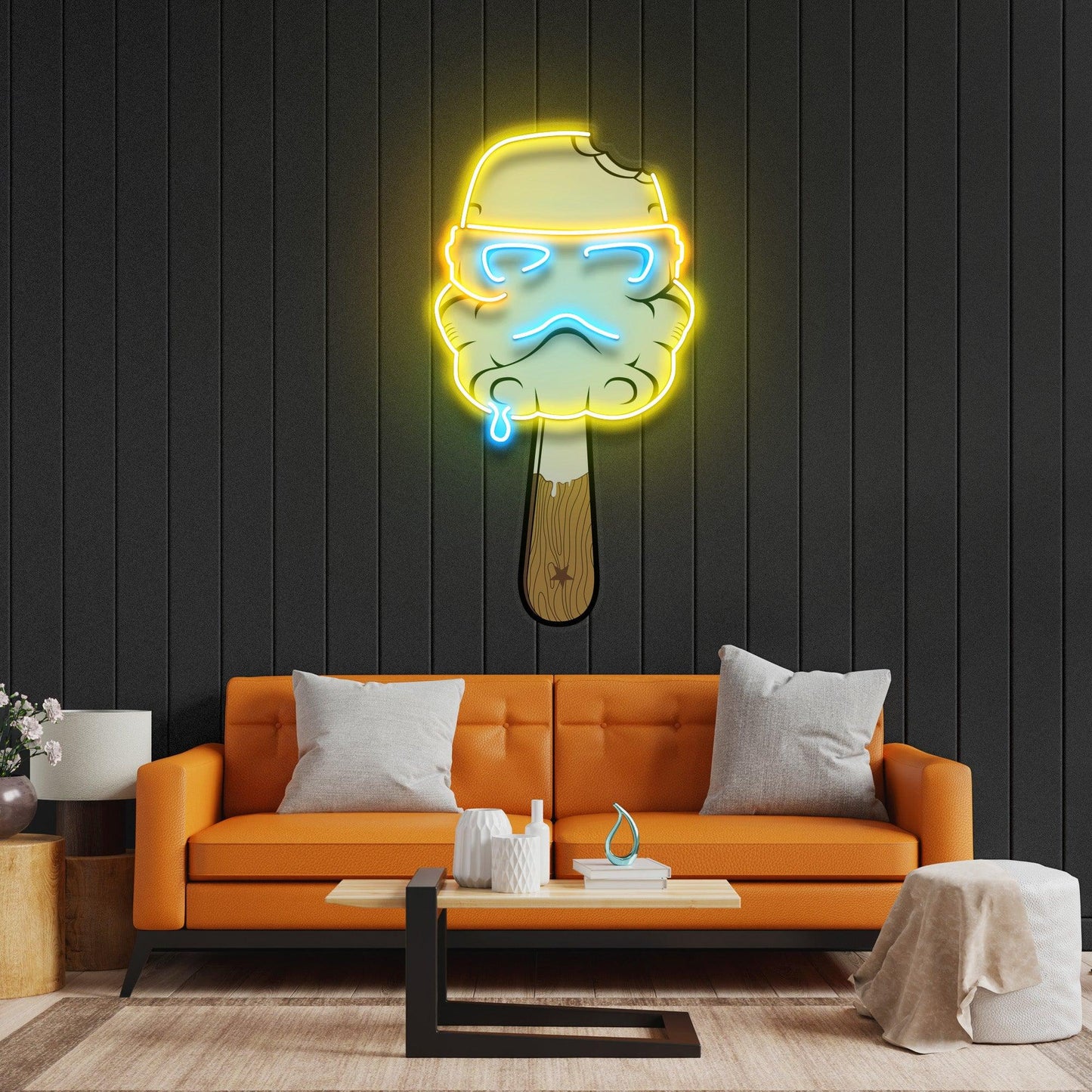 Cream Led Neon Acrylic Artwork - Neonzastudio