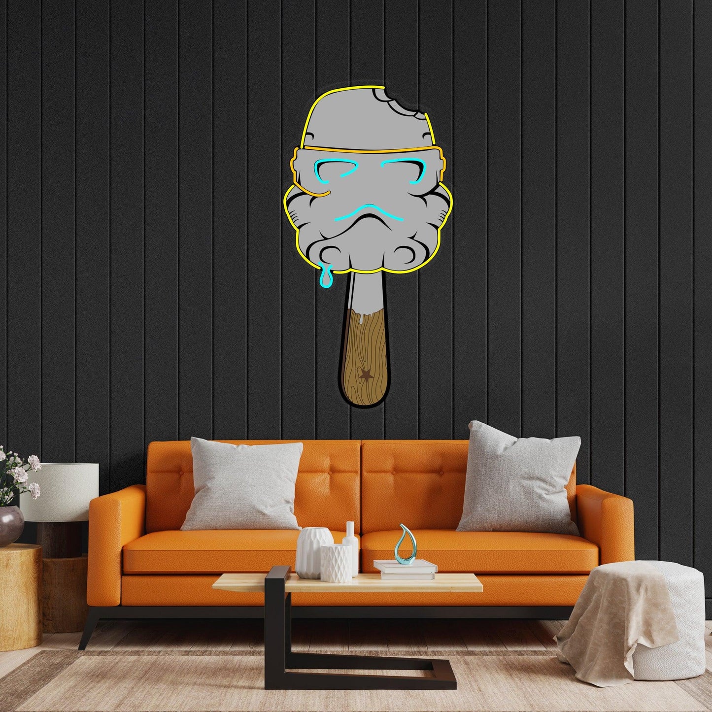 Cream Led Neon Acrylic Artwork - Neonzastudio