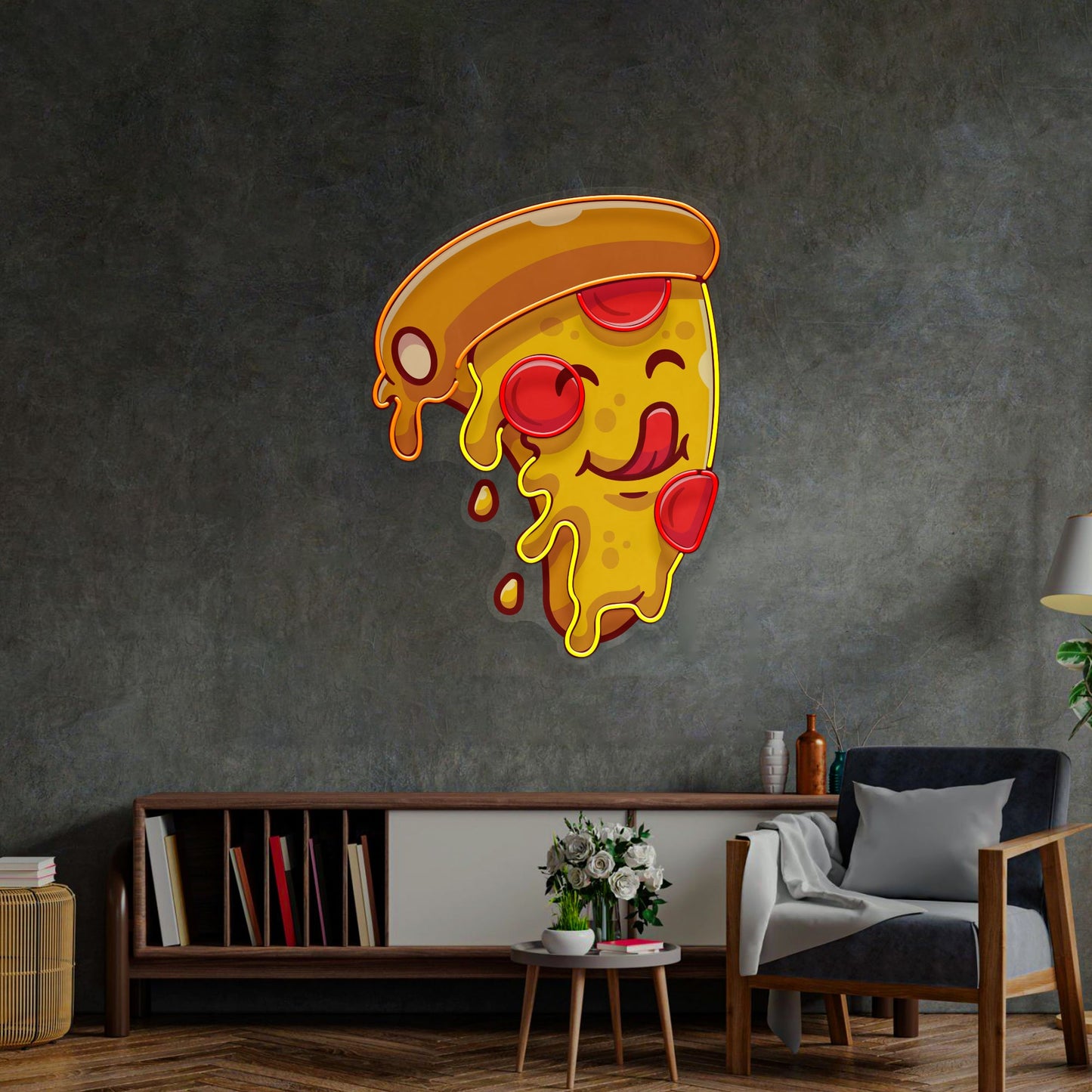 Cute Slice Pizza LED Neon Sign Light Pop Art - Neonzastudio
