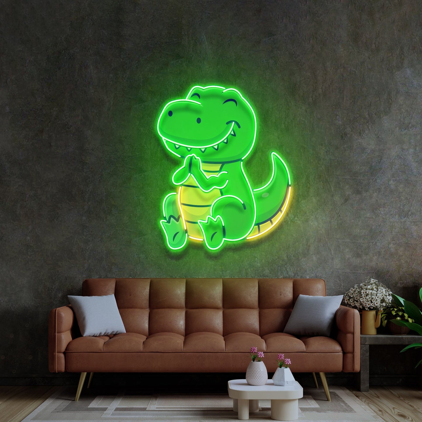 Dinosaur Clapping LED Neon Sign Light Pop Art - Neonzastudio