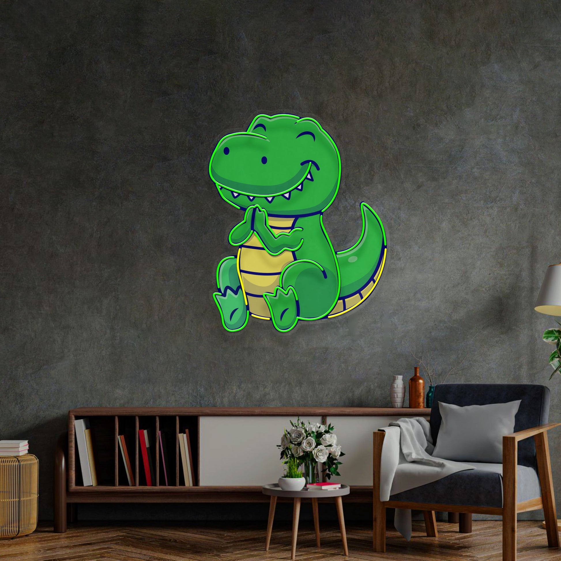 Dinosaur Clapping LED Neon Sign Light Pop Art - Neonzastudio