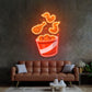 Flying Fried Chicken LED Neon Sign Light Pop Art - Neonzastudio
