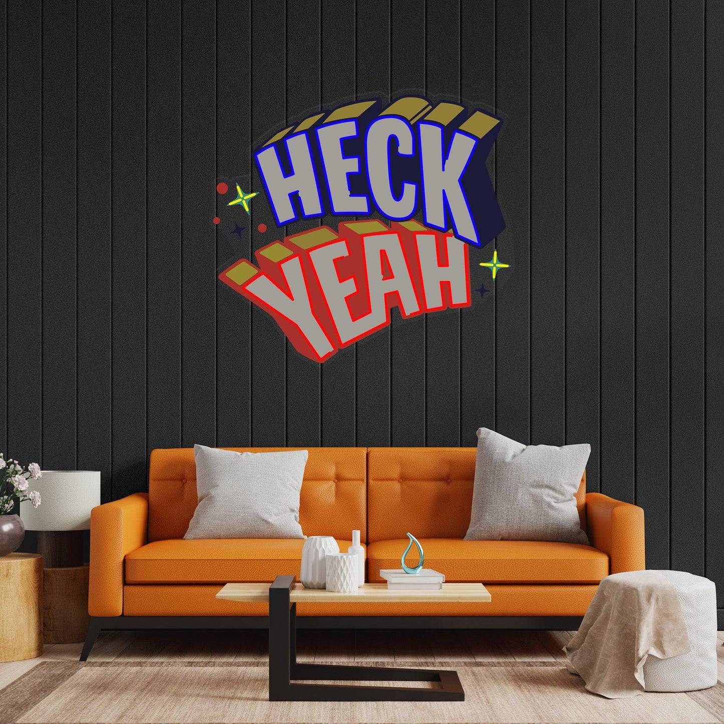 HECK YEAH Led Neon Acrylic Artwork - Neonzastudio