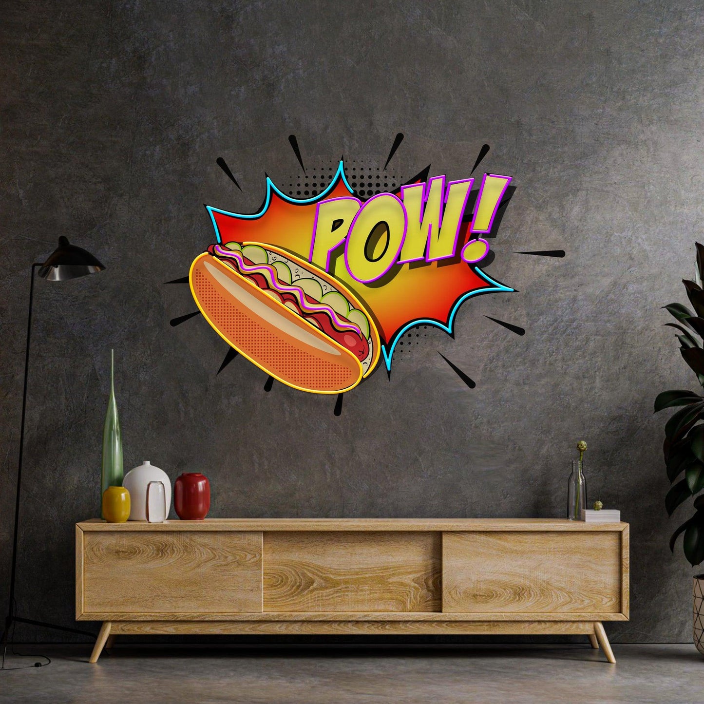 Hot Dog Led Neon Acrylic Artwork - Neonzastudio
