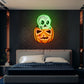 Halloween Skull Pumpkin Cute Artwork Led Neon Sign Light - Neonzastudio
