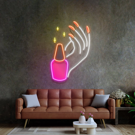 Hand Care LED Neon Sign Light Pop Art - Neonzastudio